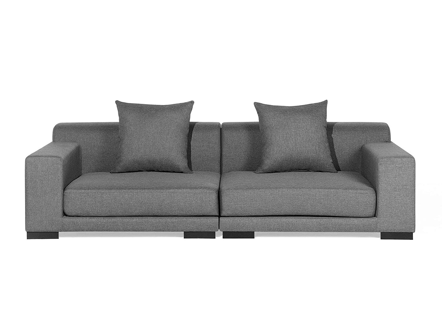 3 Seater Sofa Set:- Alden Modular Fabric Sofa Set (Dark Grey)