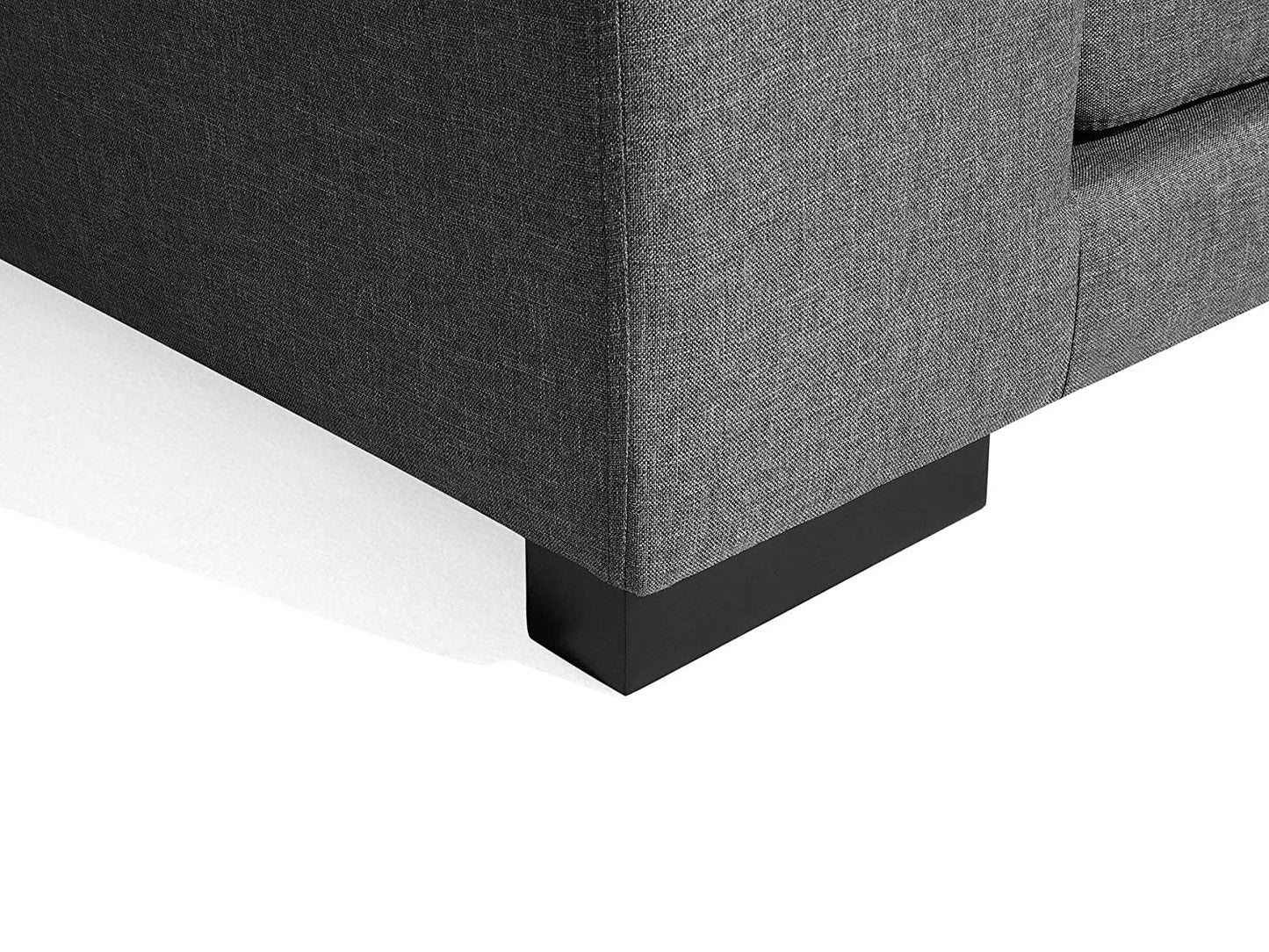 3 Seater Sofa Set:- Alden Modular Fabric Sofa Set (Dark Grey)