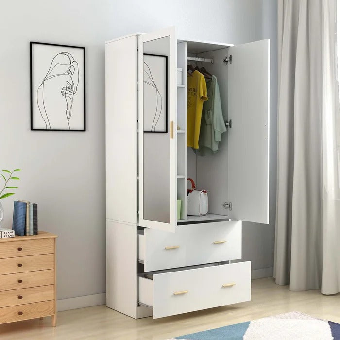 Almirah: 2-Door Wardrobe With Mirror