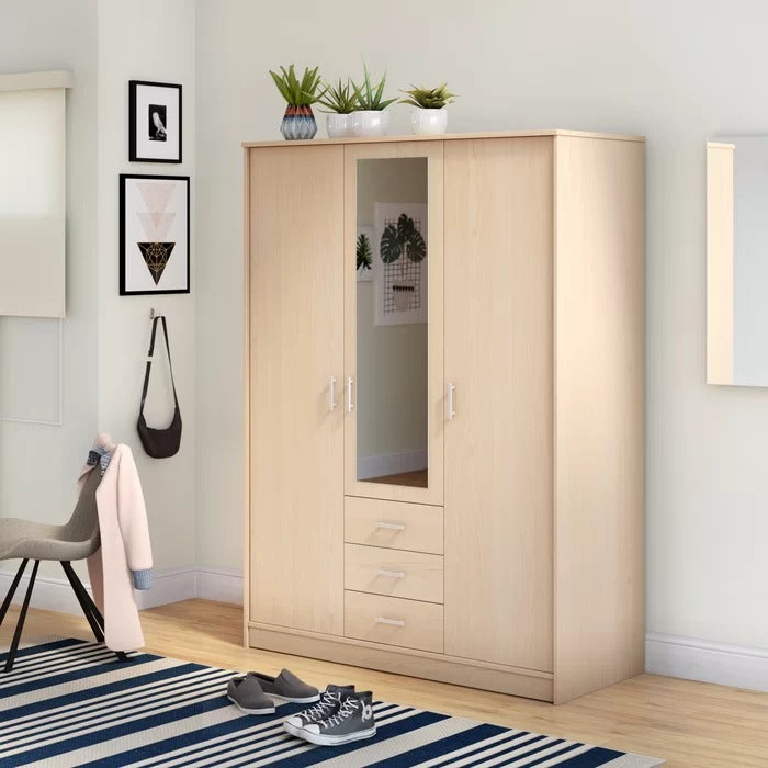 Almirah: 3 Door Wardrobe With Mirror