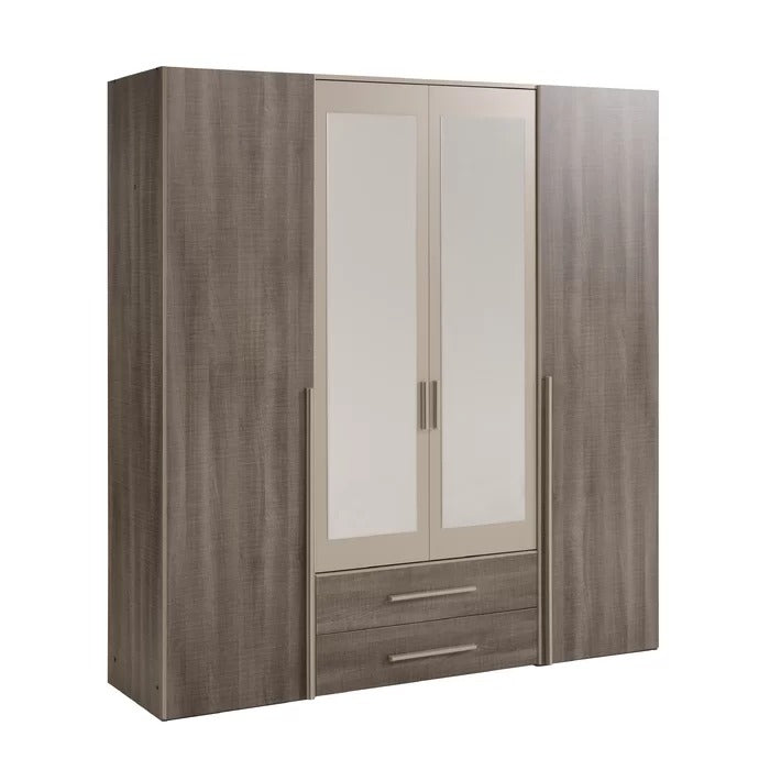 Almirah: 4 Door Wardrobe With Mirror