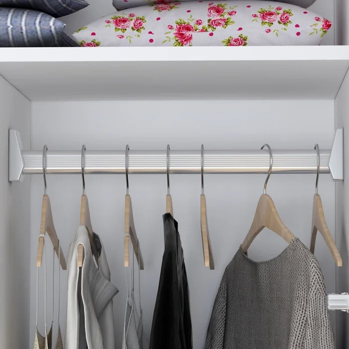 Almirah: Adjustable Interior 5 Shelves White Almirah