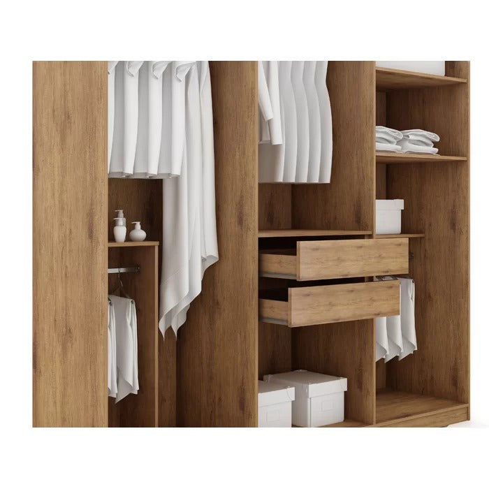 Almirah: Modern Wardrobe With 4 Shelves
