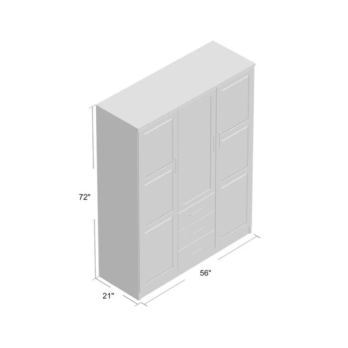 Almirah: Solid Wood Wardrobe With Mirror