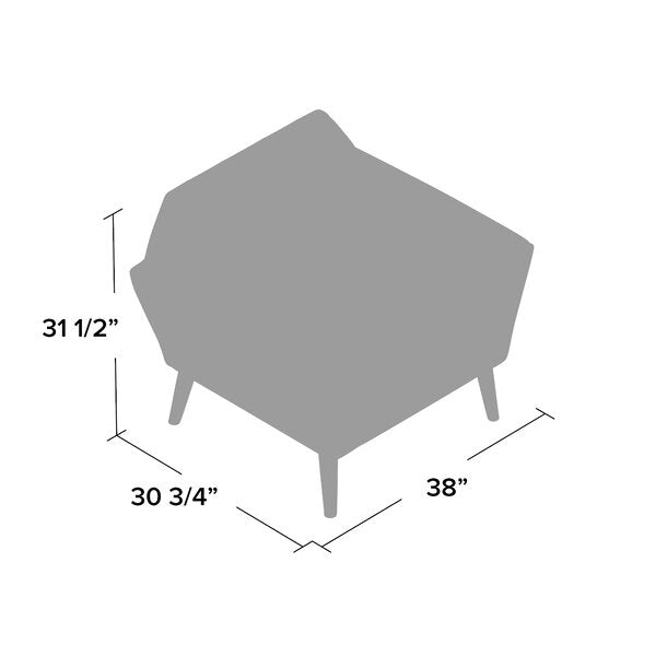 Armchair : NICK 38'' Wide Tufted Armchair