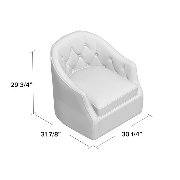Armchair : SINU 30.3'' Wide Tufted Velvet Swivel Armchair