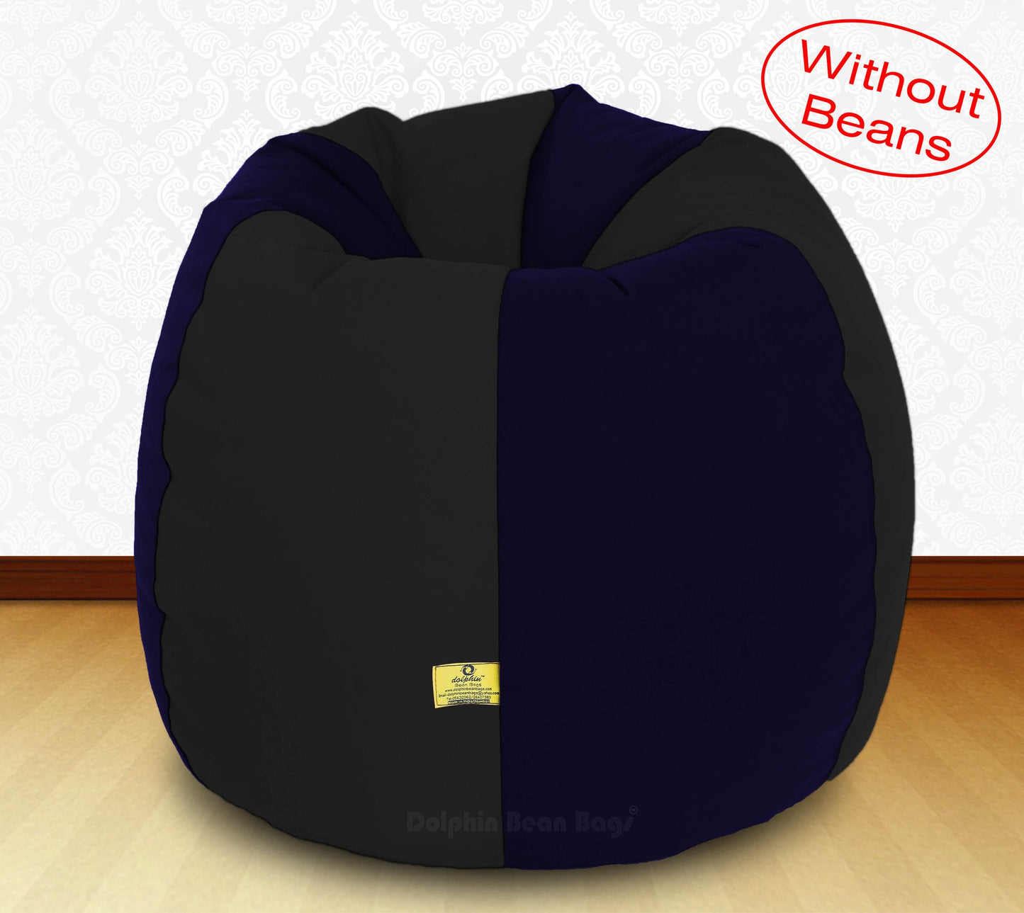 BEAN BAG XXXL BLACK N.BLUE-FABRIC-COVERS WITHOUT BEANS