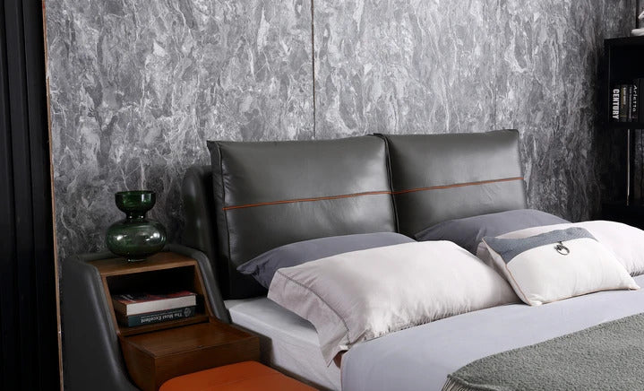 BED: ALEN Modern Leatherette Bed With Storage