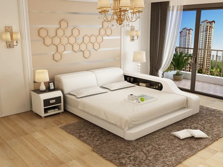 BED: NICK Leatherette Bed With Storage