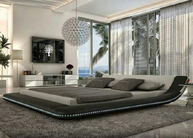 BED OWL Modern Bed with LED Lights