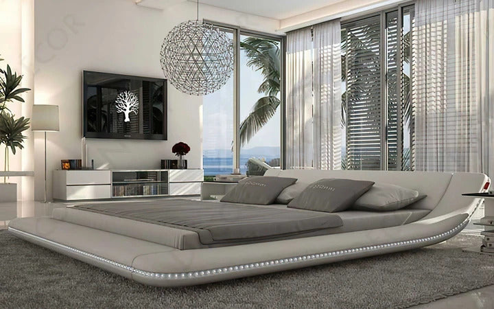 BED OWL Modern Bed with LED Lights