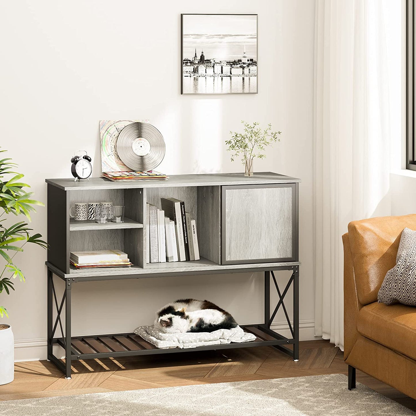 Bar Cabinet: Bar Cabinet with Adjustable Shelf Inside Kitchen Storage Cabinet