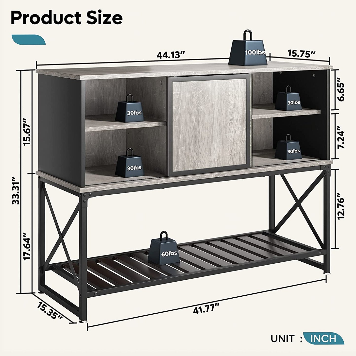 Bar Cabinet: Bar Cabinet with Adjustable Shelf Inside Kitchen Storage Cabinet