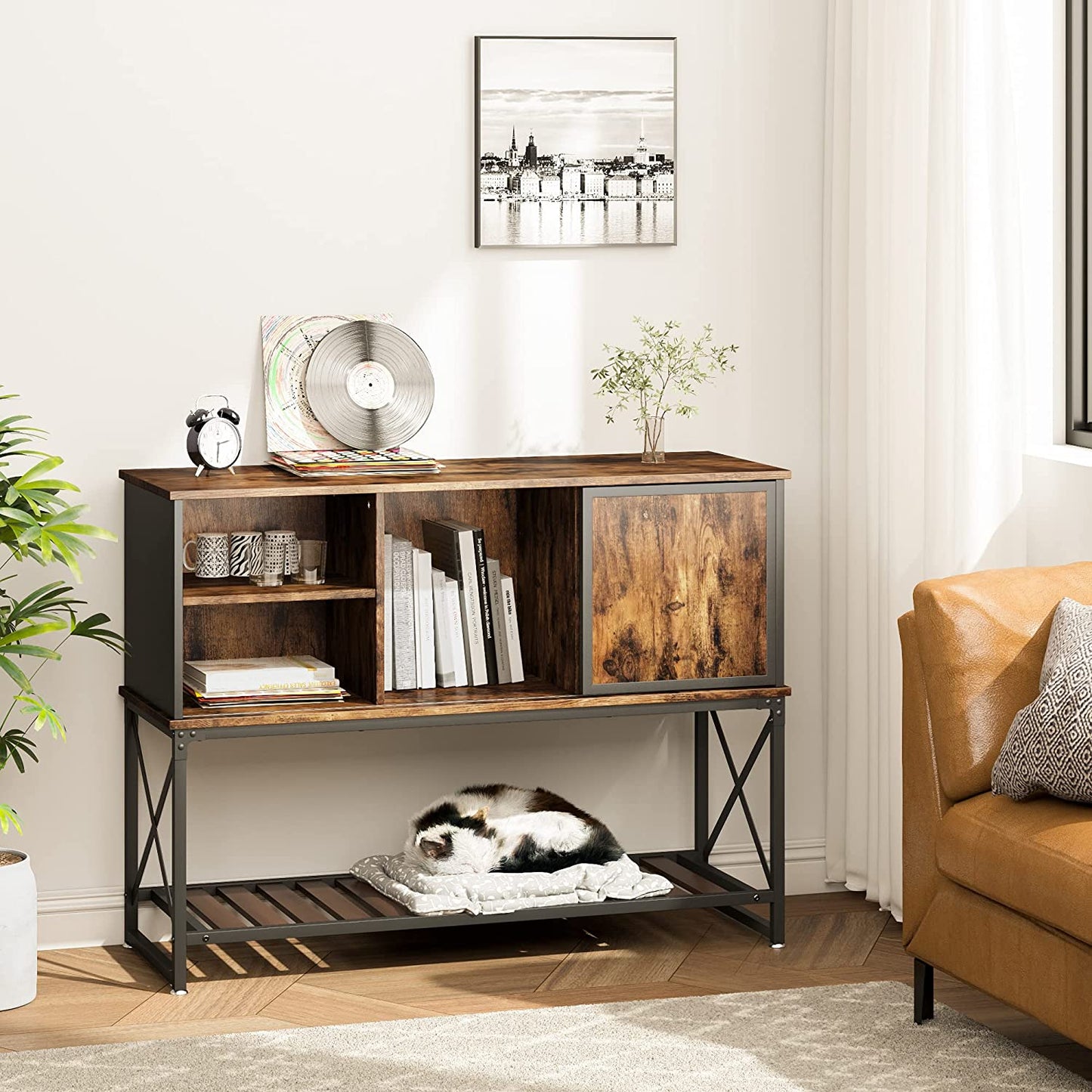 Bar Cabinet: Bar Cabinet with Adjustable Shelf Inside Kitchen Storage Cabinet