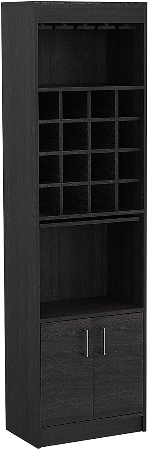 Bar Cabinet: Modern Espresso Finished Bar Cabinet