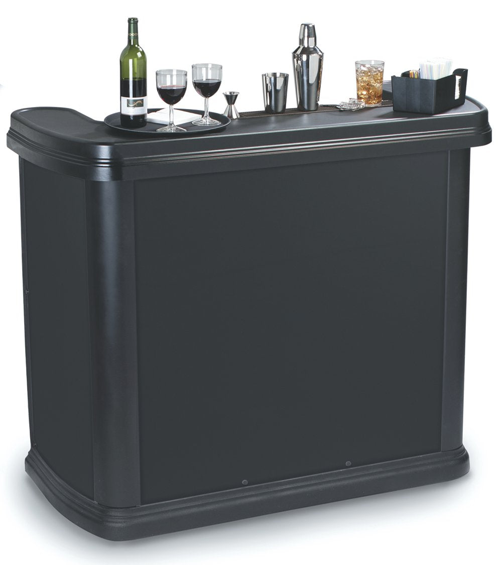 Bar Cabinet: Portable High Top Entertainment Bar, Black
