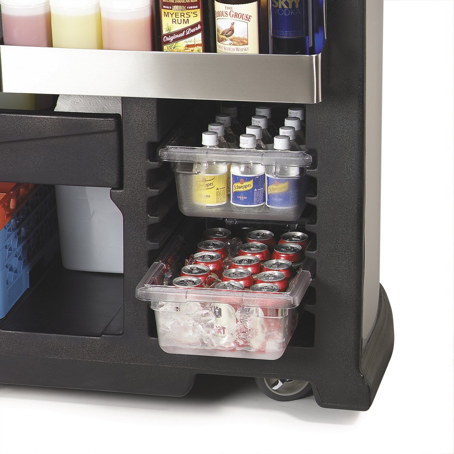 Bar Cabinet: Portable High Top Entertainment Bar, Black