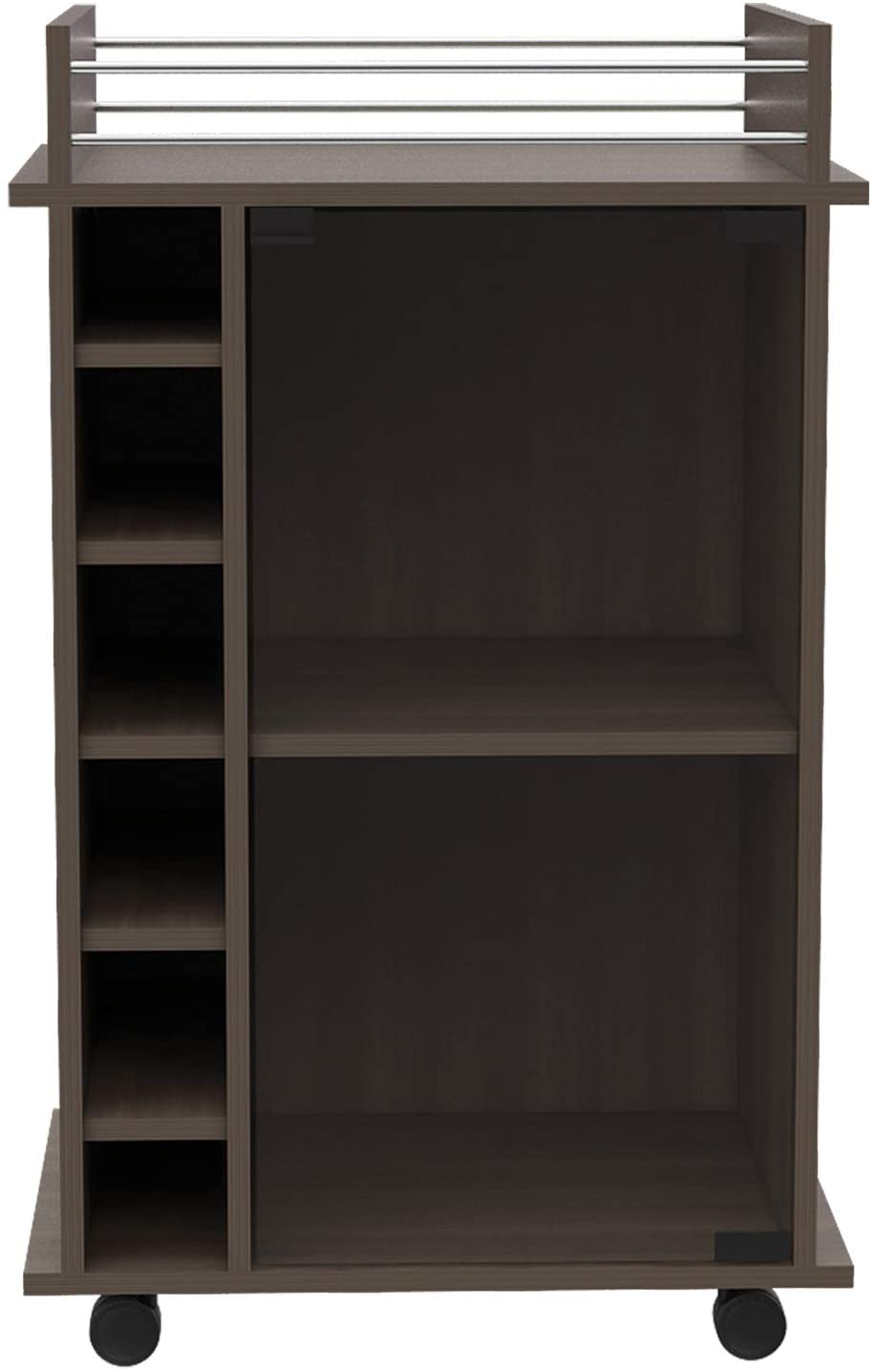 Bar Cabinet: Wine and Liquor Bar Storage Display Cabinet Cart