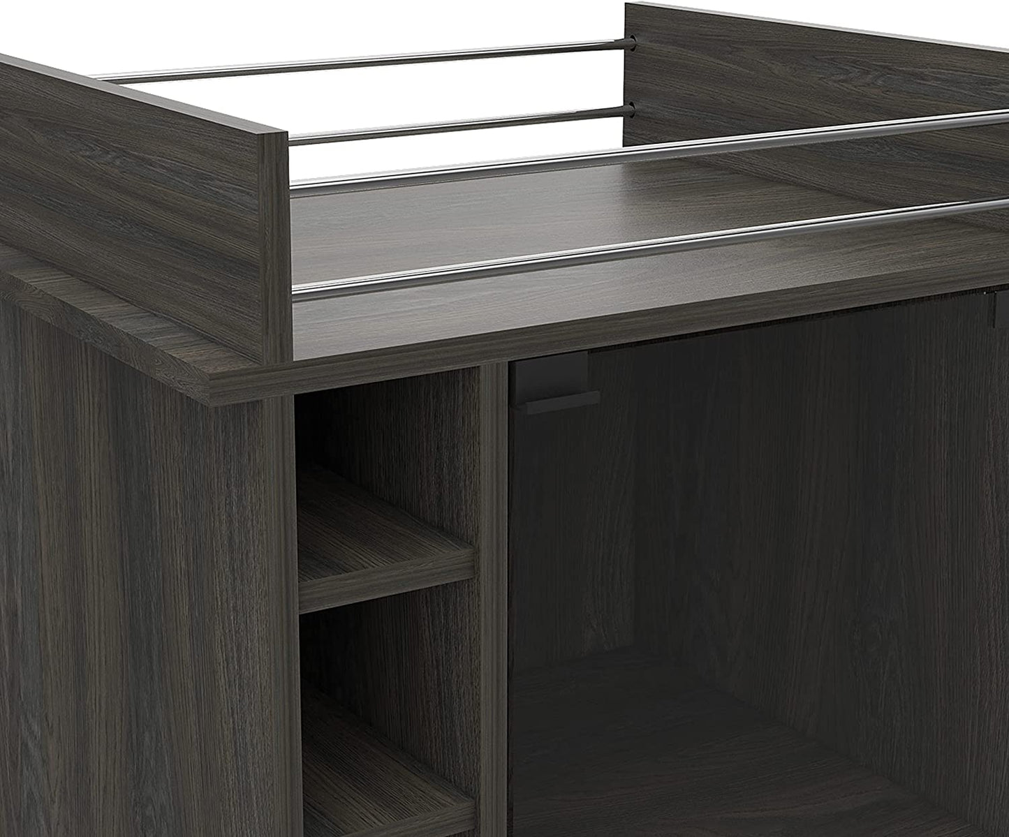 Bar Cabinet: Wine and Liquor Bar Storage Display Cabinet Cart