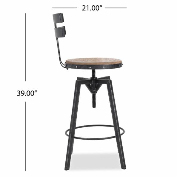 Bar Chair: Black Brush Bar Stool