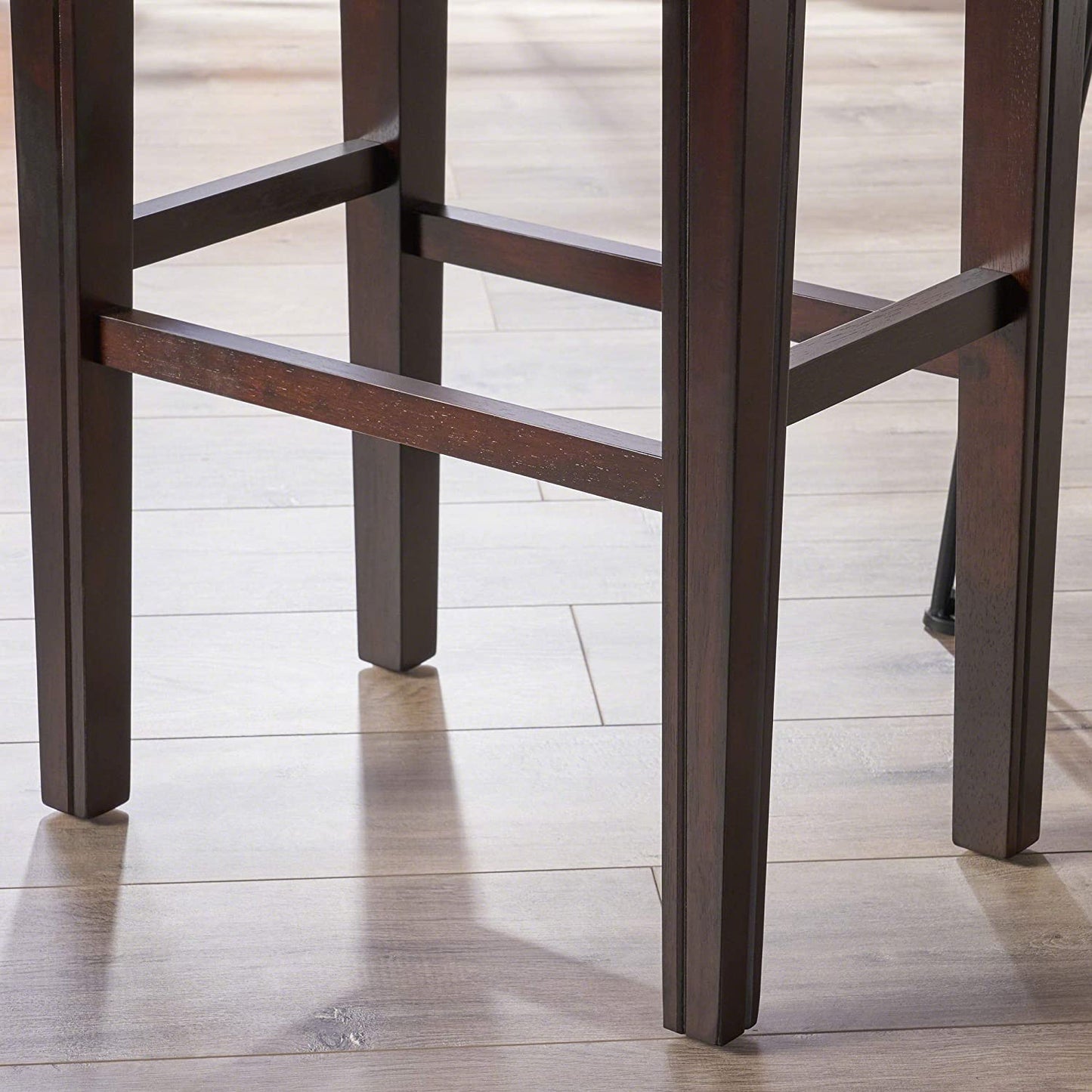 Bar Stool Backless Bar Stools, 2-Pcs Set, Brown
