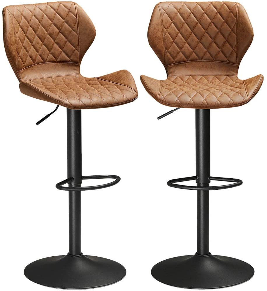 Bar Stool: Counter Height Leatherette Bar Stools Adjustable Height