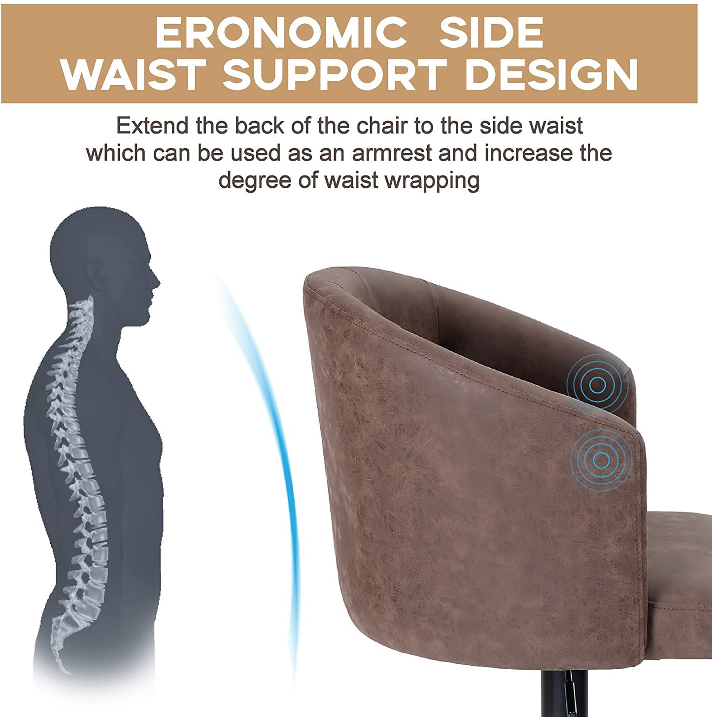 Bar Stool Padded Back and Chromed Metal Base