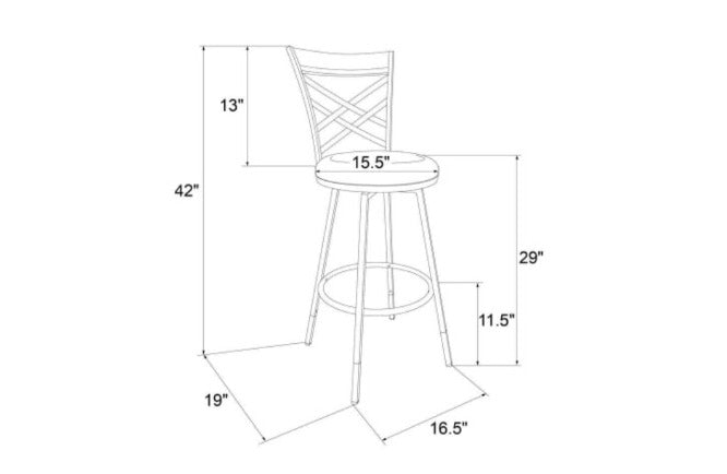 Bar Stool Seat Black PU, Bar Chairs