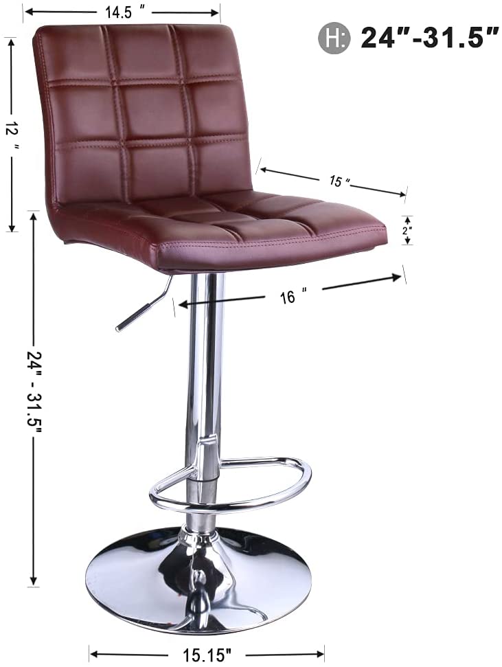 Bar Stool: Set of 2,Counter Height Swivel Stool by Leopard