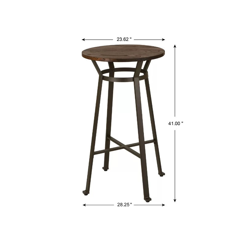 Bar Table: Bar Height 23.62'' Iron Pub Table