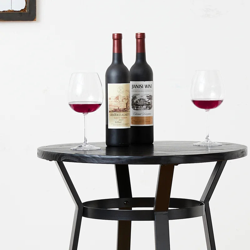 Bar Table: Bar Height 23.62'' Iron Pub Table