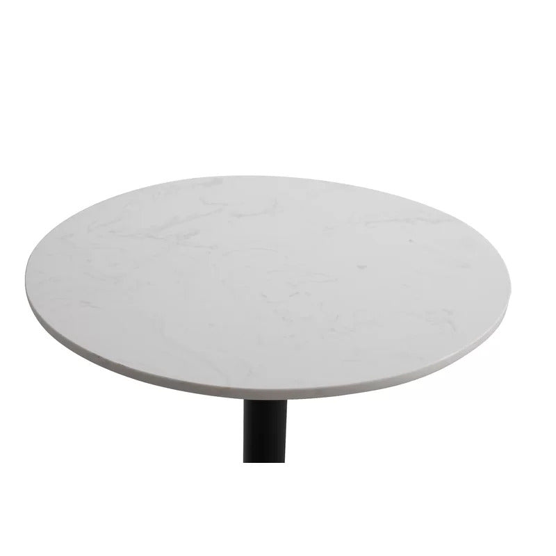 Bar Table: Counter Height 23.5'' Stone Iron Pedestal Pub Table