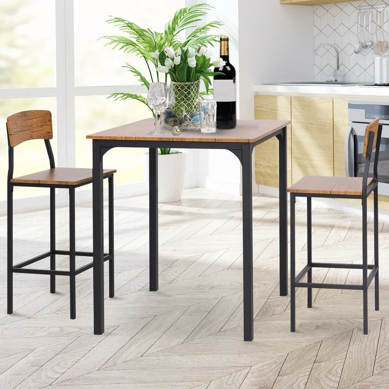 Bar Table Set: 2 Seater Counter Height Pub Set