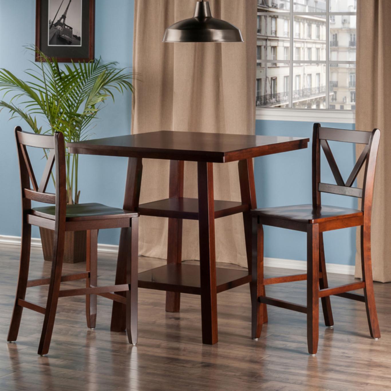 Bar Table Set: 3 Piece Counter Height Pub Set