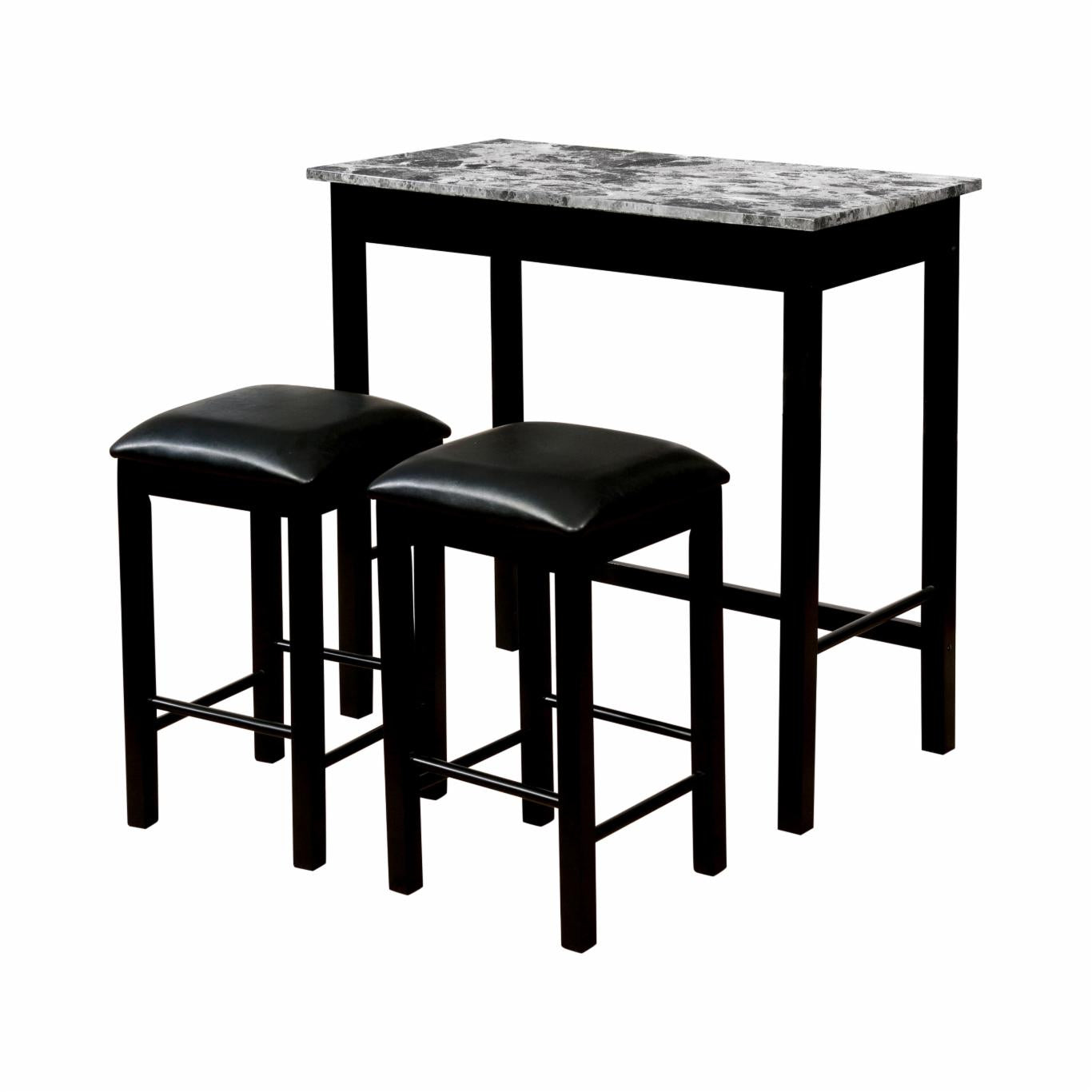 Bar Table Set: 3 Piece Counter Height Pub Table Set