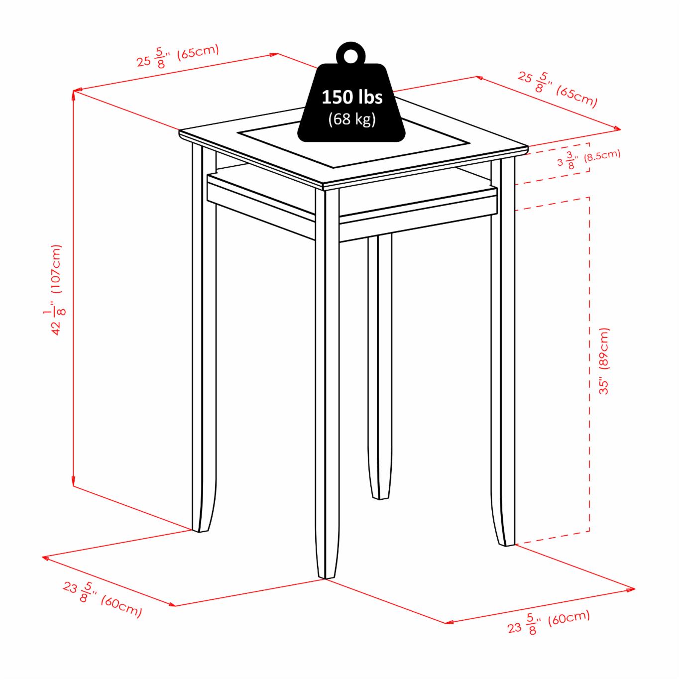 Bar Table Set: 3 Piece Pub Set