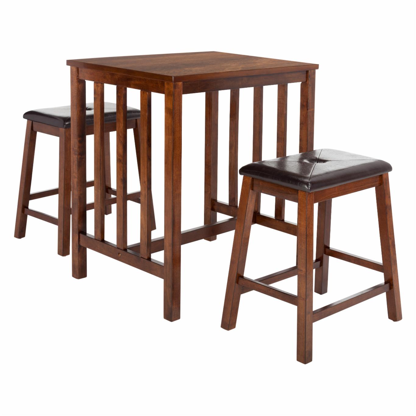Bar Table Set: 3 Piece Pub Table Set