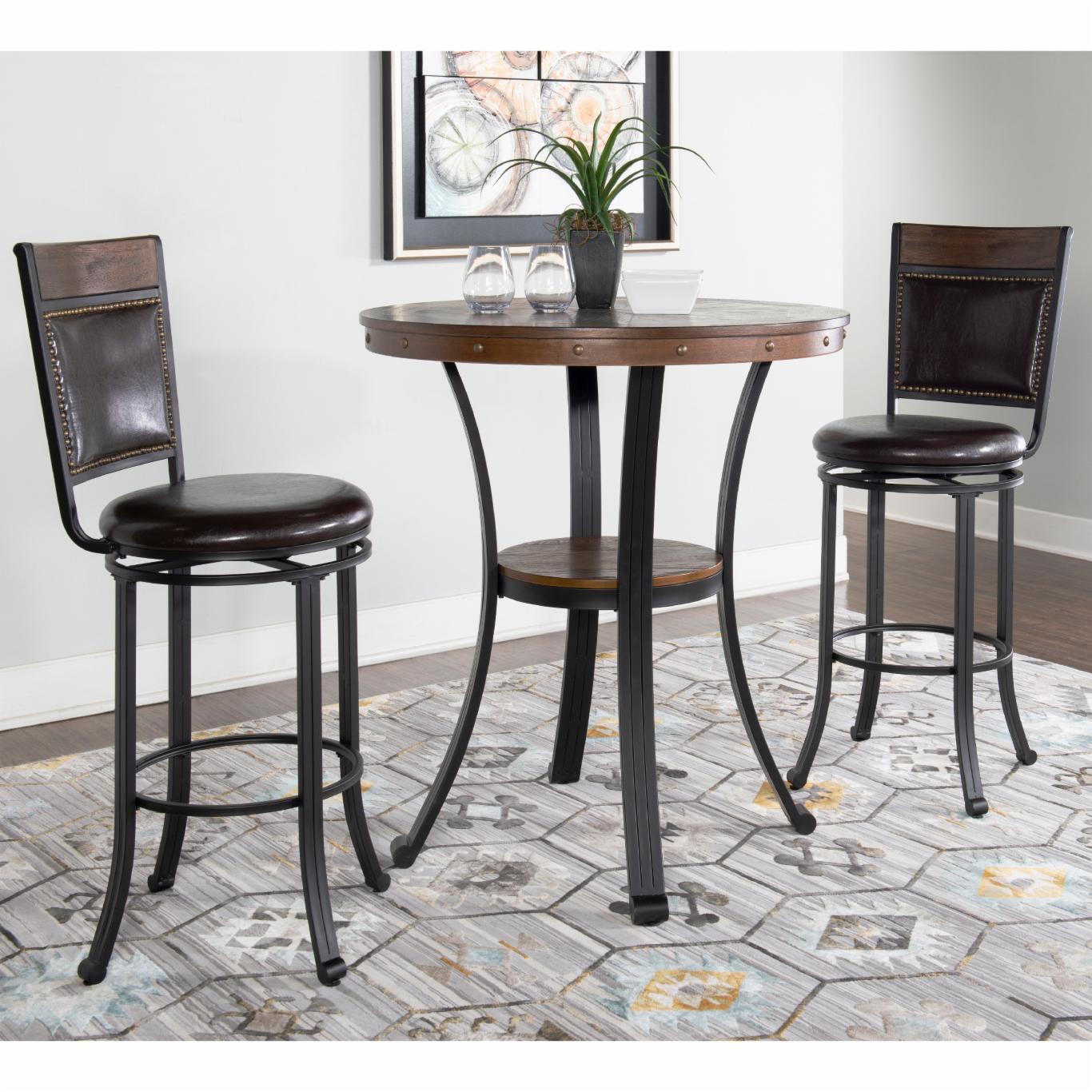 Bar Table Set: 3 Piece Pub Table Set