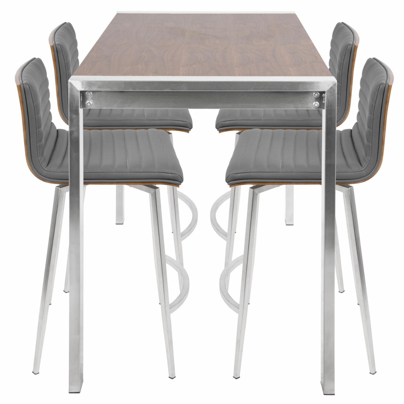 Bar Table Set: 5 Piece Counter Pub Table Set