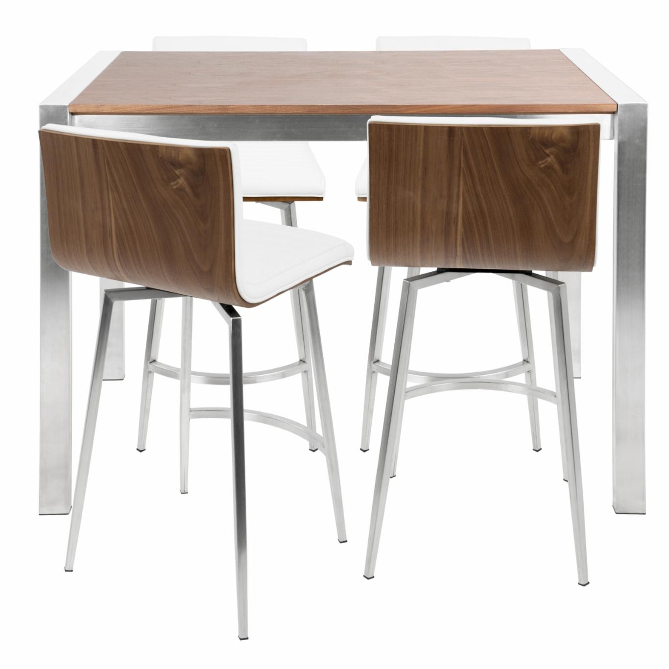 Bar Table Set: 5 Piece Counter Pub Table Set