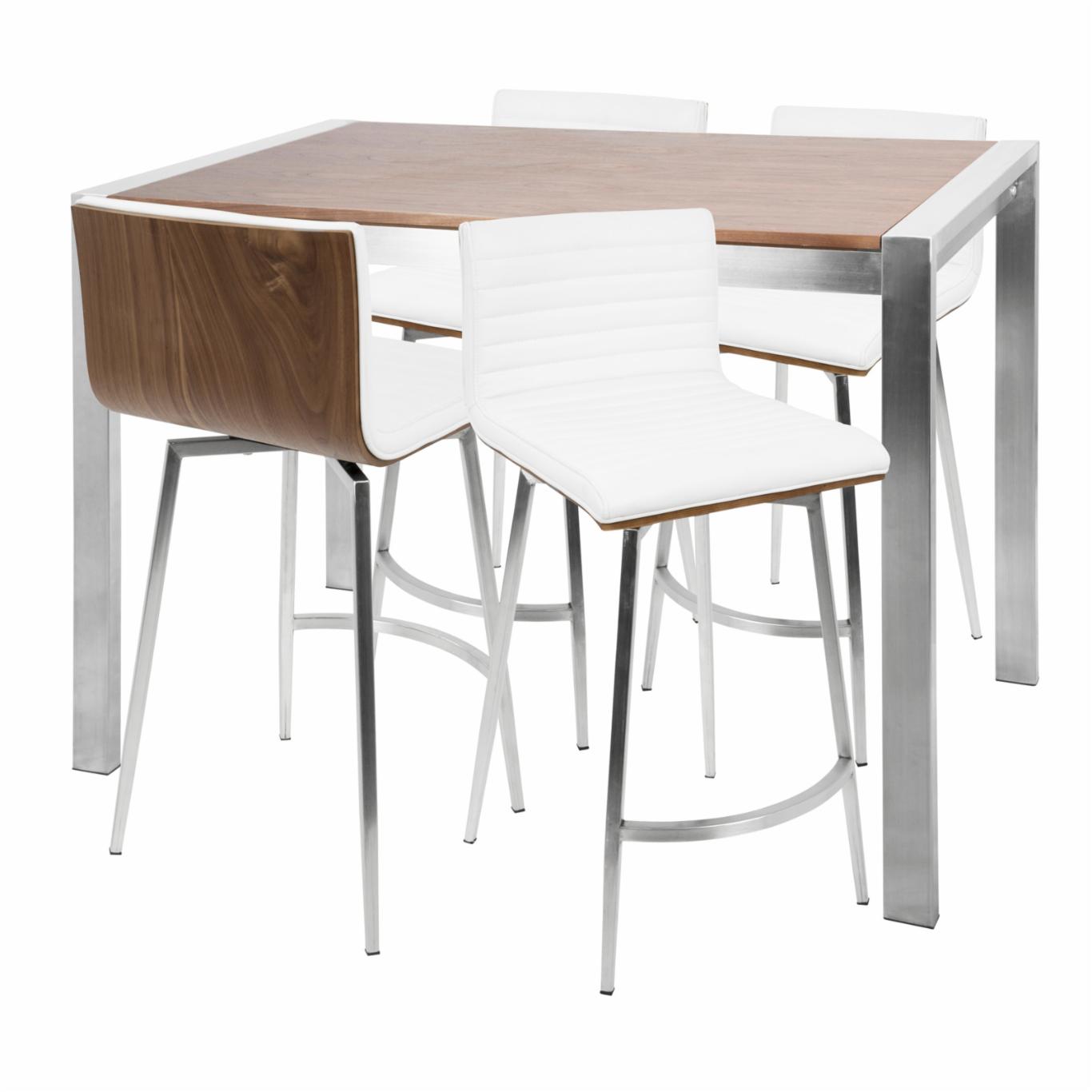 Bar Table Set: 5 Piece Counter Pub Table Set
