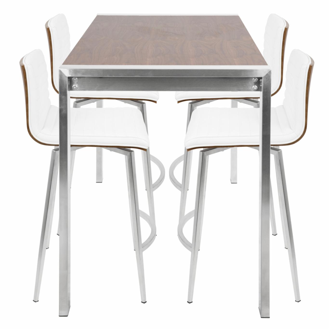 Bar Table Set: 5 Piece Counter Pub Table Set