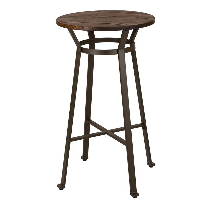 Bar Table Set: Bar Height 23.62'' Iron Pub Set