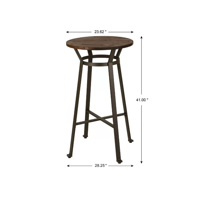 Bar Table Set: Bar Height 23.62'' Iron Pub Set