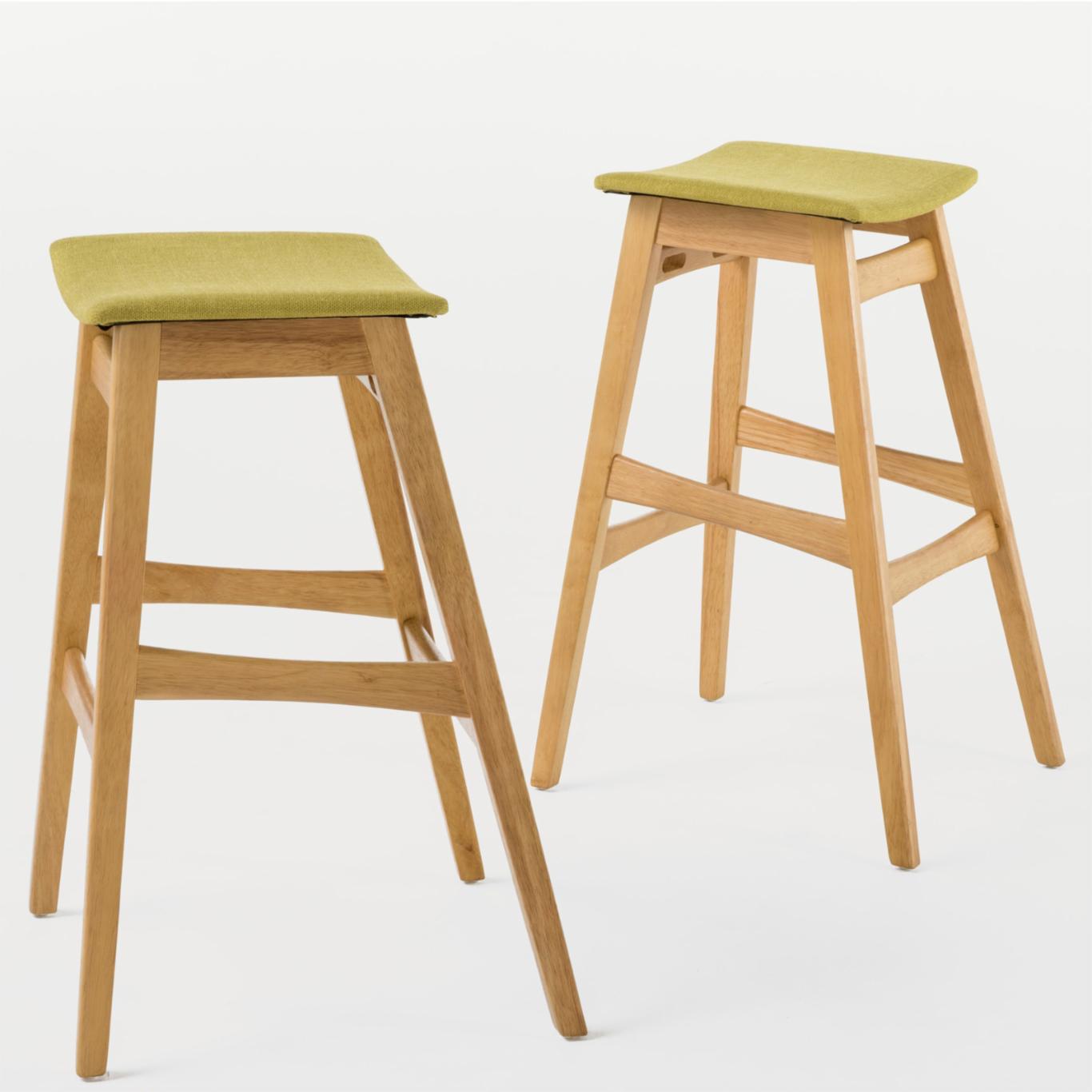 Bar Table Set: Circular 5 Piece Wood Bar Height Pub Set
