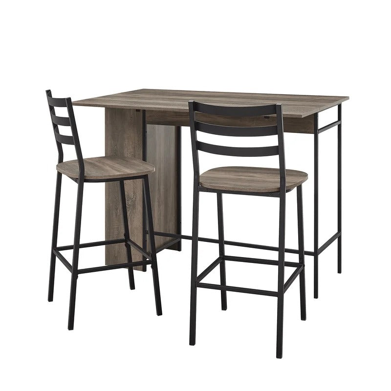 Bar Table Set: Counter Height Drop Leaf Pub Set