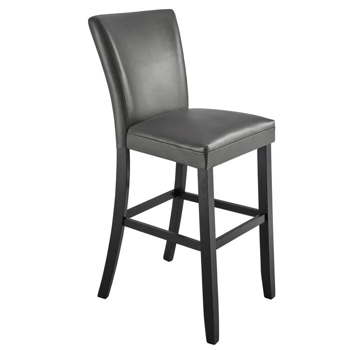 Bar Table Set: Glass Table With Solid Wood Chair