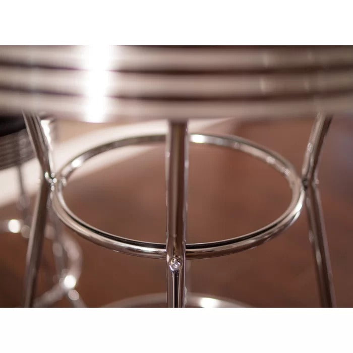 Bar Table Set: Metal Round Bar Table Set