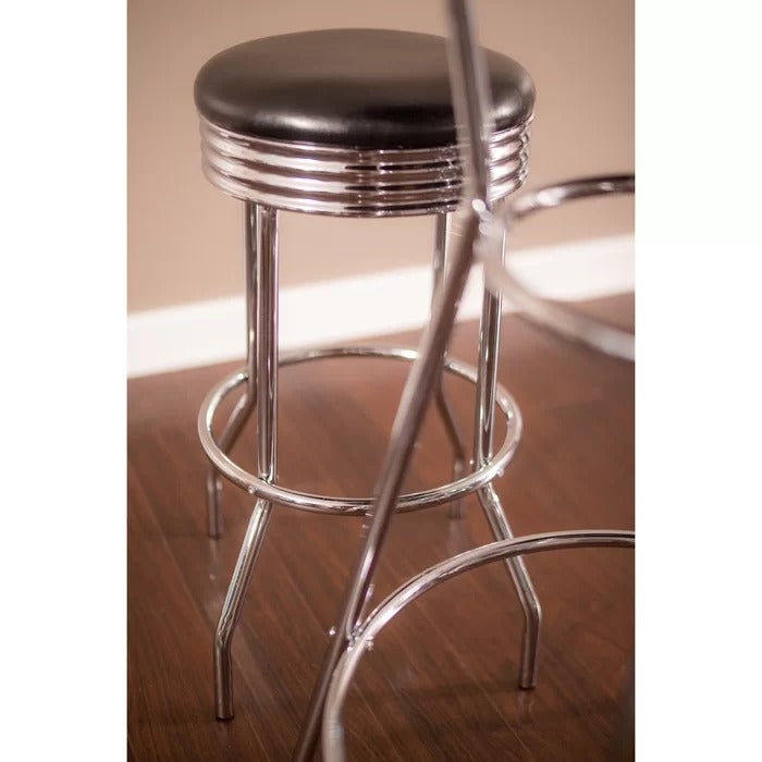 Bar Table Set: Metal Round Bar Table Set