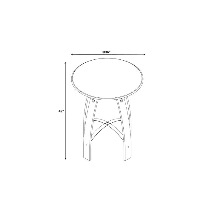 Bar Table Set: Modern Round 3 Piece Bar Table Set
